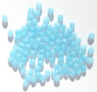 100 4mm Faceted Light Blue Opal Lustre Firepolish Beads